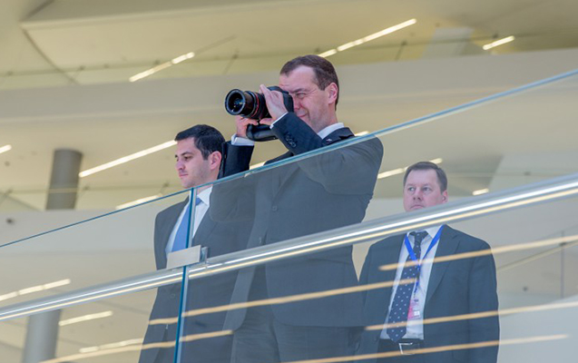 Medvedev Heydər Əliyev Mərkəzində - FOTOLAR